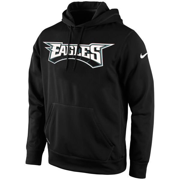 Men Philadelphia Eagles Nike KO Wordmark Performance Hoodie Black->miami dolphins->NFL Jersey